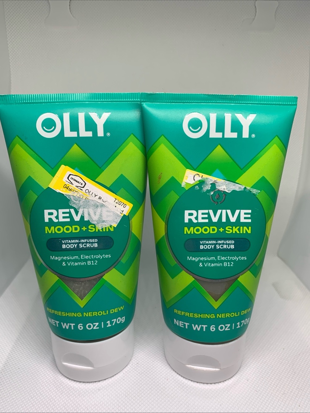 Olly Revive Mood + Skin Body Scrub - Refreshing Neroli Dew (2) 6 oz each